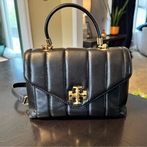 Kira Small Black Quilted Leather Tory Burch Handbag